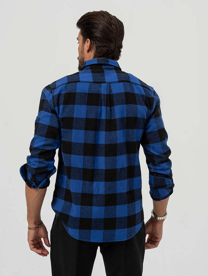 Mens Abacus Long Sleeve Check Flannel Shirt  |  Shirts Clothing Mens