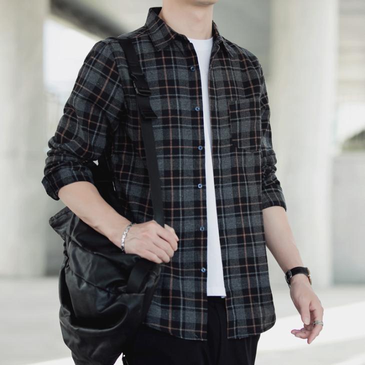 Mens Brushed Check Flannel  |  Shirts Clothing Mens