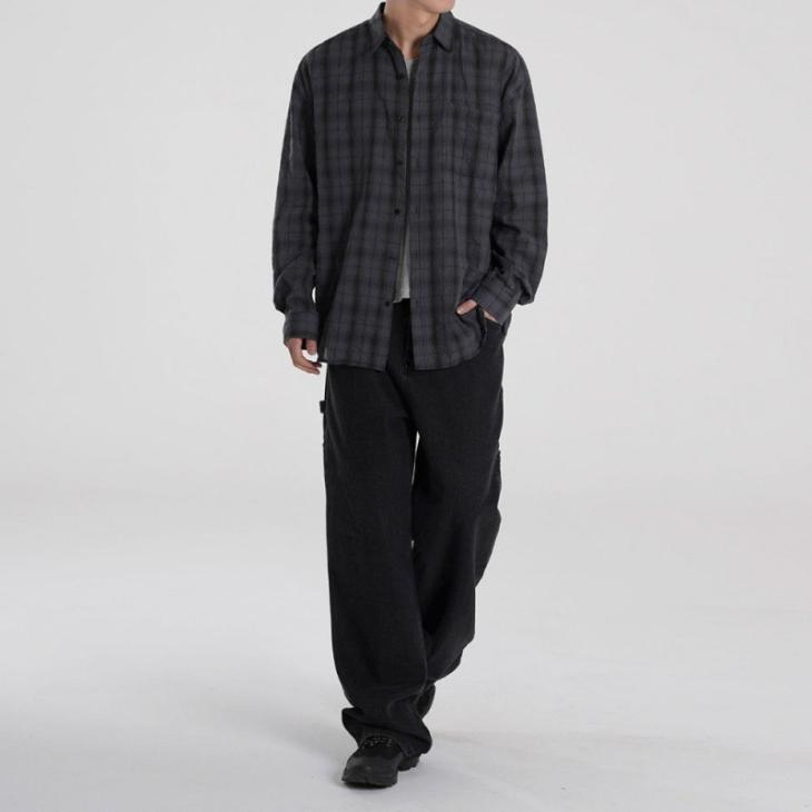 Mens Brushed Check Flannel  |  Shirts Clothing Mens