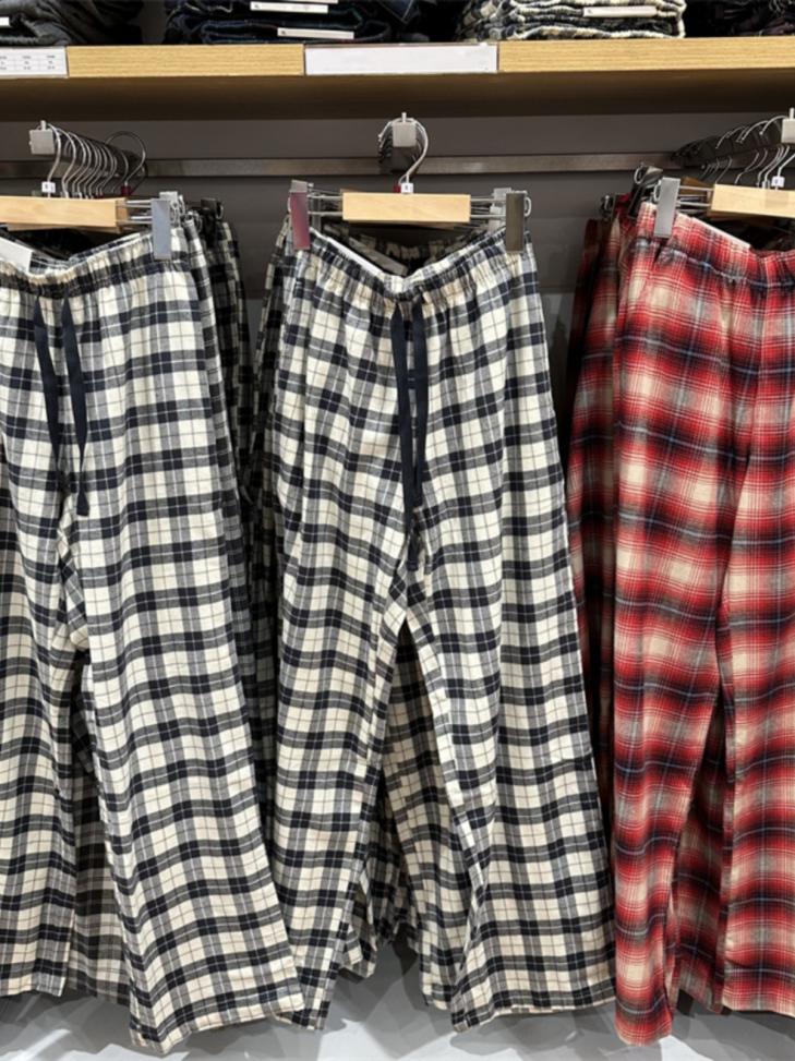 Mens Check Brushed Flannel Pants  |  Nightwear & Lounge Clothing Mens