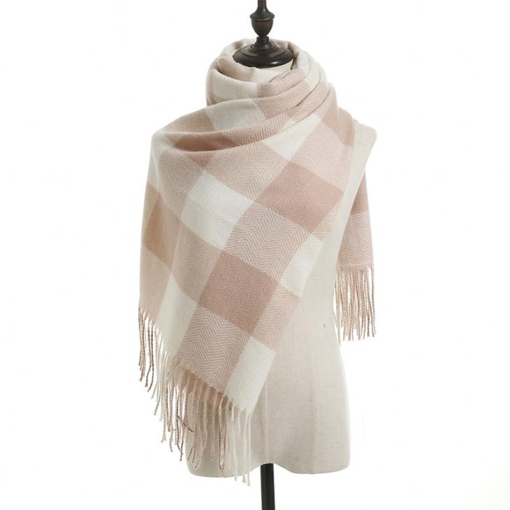 Mens Check Fringe Trim Scarf  |  Hats, Gloves & Scarves Accessories Brown