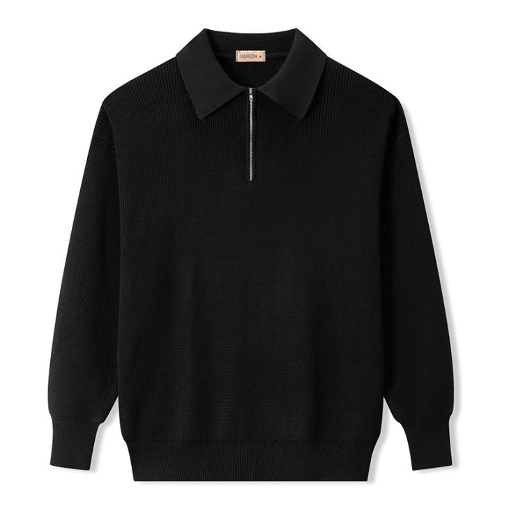 Mens Collared Rib Zip Sn44  |  Knitwear Clothing Knitwear