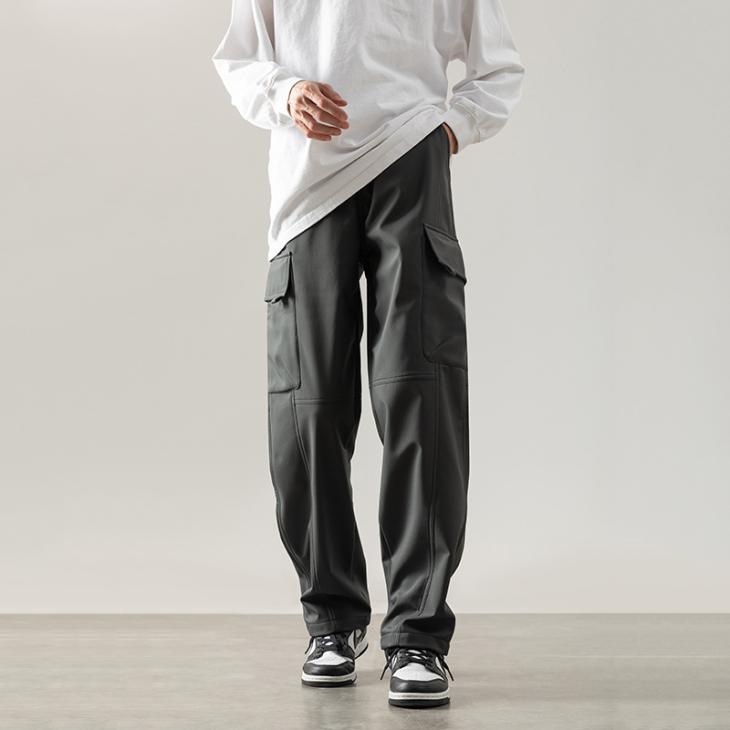 Mens Cuffed Cargo Pants  |  Sportswear Clothing Black