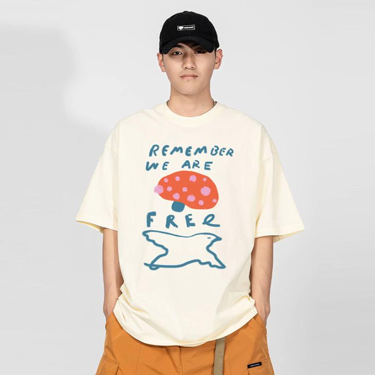 Mens Japanese Tree Print T-Shirt  |  Tops & T-Shirts Clothing Ivory