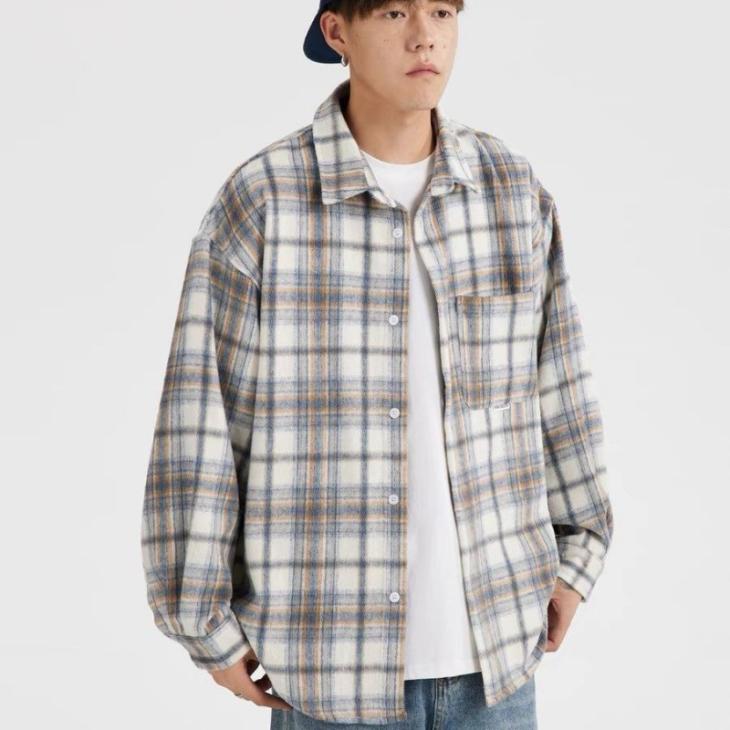 Mens Large Check Overshirt  |  Shirts Clothing Mens