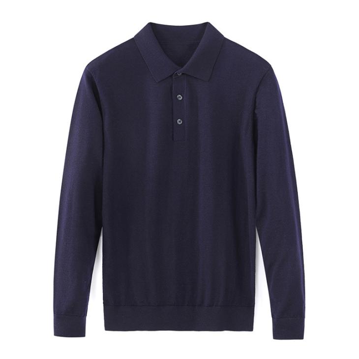 Mens Merino Wool Button Polo Knit  |  Polos Clothing Mens