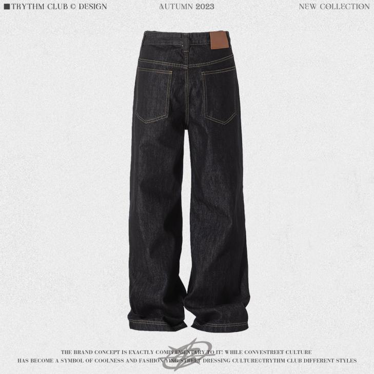 Mens Monogram Studded Loose Jeans & Denim Pant  |  Jeans & Denim Clothing Jeans & Denim