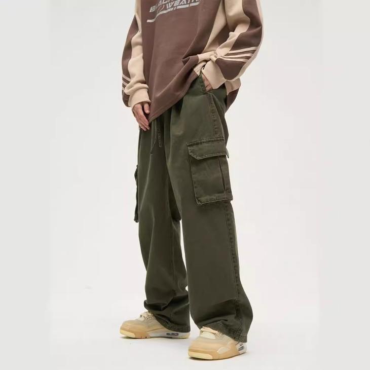 Mens Relaxed Cuff Cargo Pants  |  Pants Clothing Charcoal