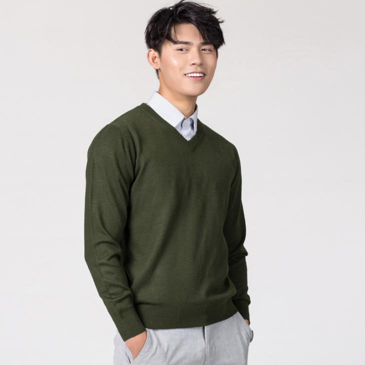 Mens Ribbed Crew Neck Sweater  |  Sweaters & Cardigans Clothing Green