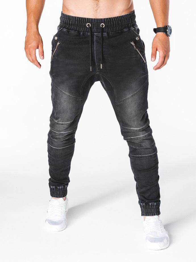 Mens Ribbed Slim Jeans & Denim Pants – Black Wash  |  Jeans & Denim Clothing Jeans & Denim