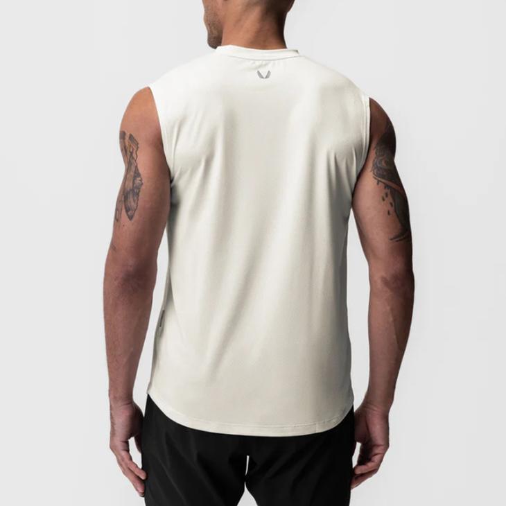 Mens Round Neck Sports Tank  |  Tops & T-Shirts Clothing Black