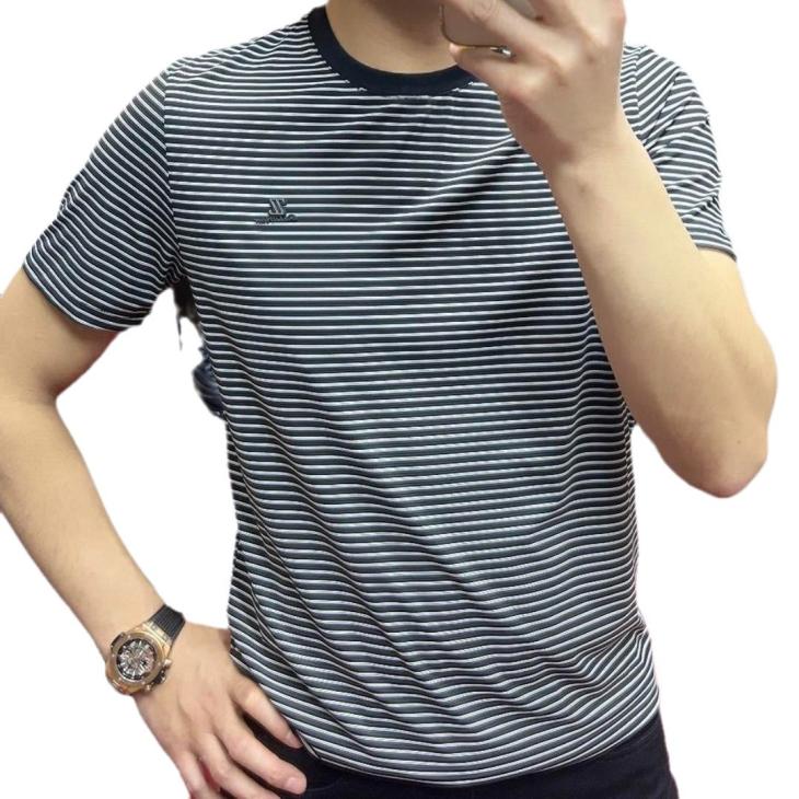 Mens Short Sleeve Feeder Stripe T-Shirt  |  Knitwear Clothing Knitwear