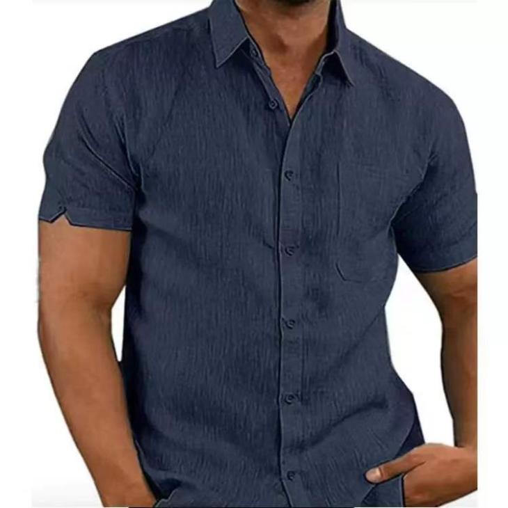 Mens Short Sleeve Linen Shirt  |  Shirts Clothing Mens