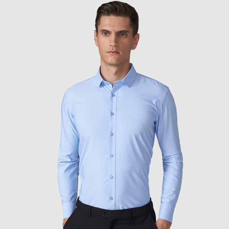 Mens Slim Sateen Long Sleeve Shirt  |  Shirts Clothing Mens