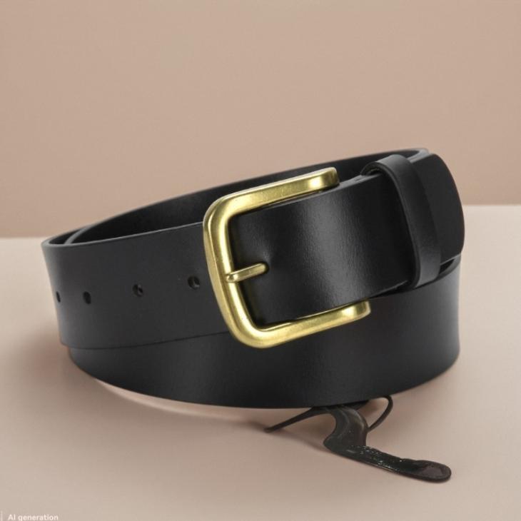 Mens Square Buckle Leather Belt  |  Belts Accessories Belts