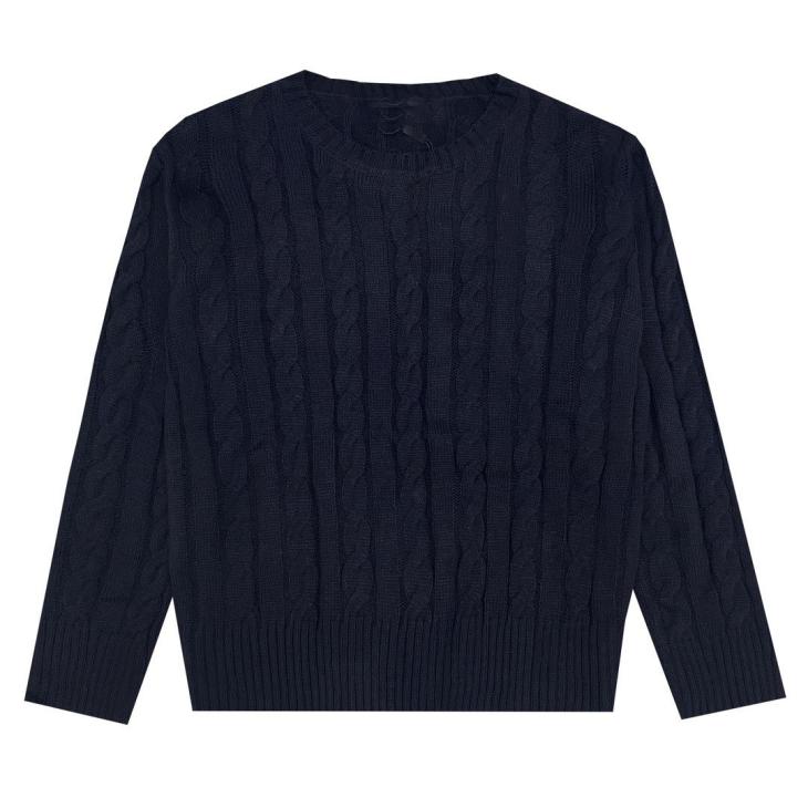 Mens Supima Cotton Cable Crewneck Sweater  |  Knitwear Clothing Knitwear