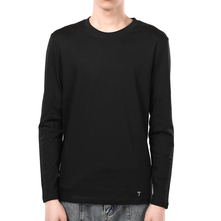 Mens Supima Cotton Long Sleeve T-Shirt  |  Knitwear Clothing Knitwear