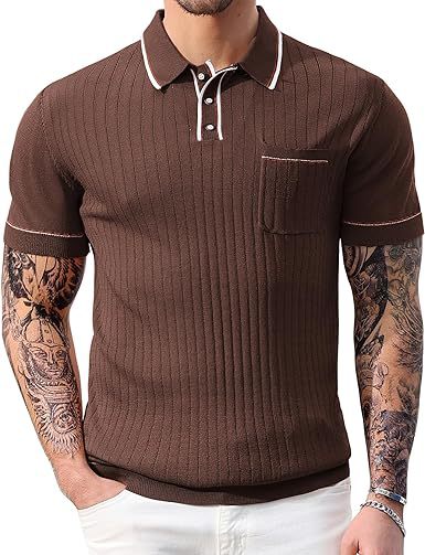 Mens Texture Polo  |  Tops & T-Shirts Clothing Mens