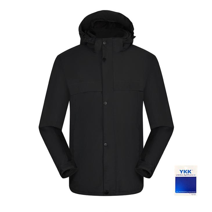 Mens Zip-Up Hooded Raincoat  |  Coats & Jackets Clothing Black