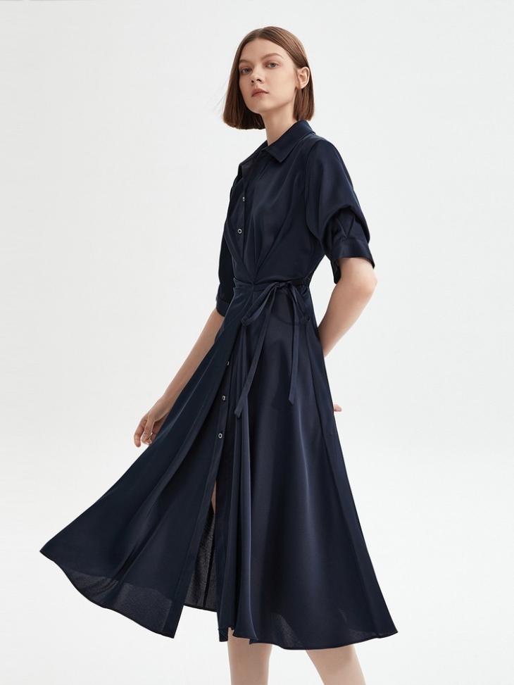 Womens Balloon Sleeve Shirt Dress  |  Dresses Clothing Dresses