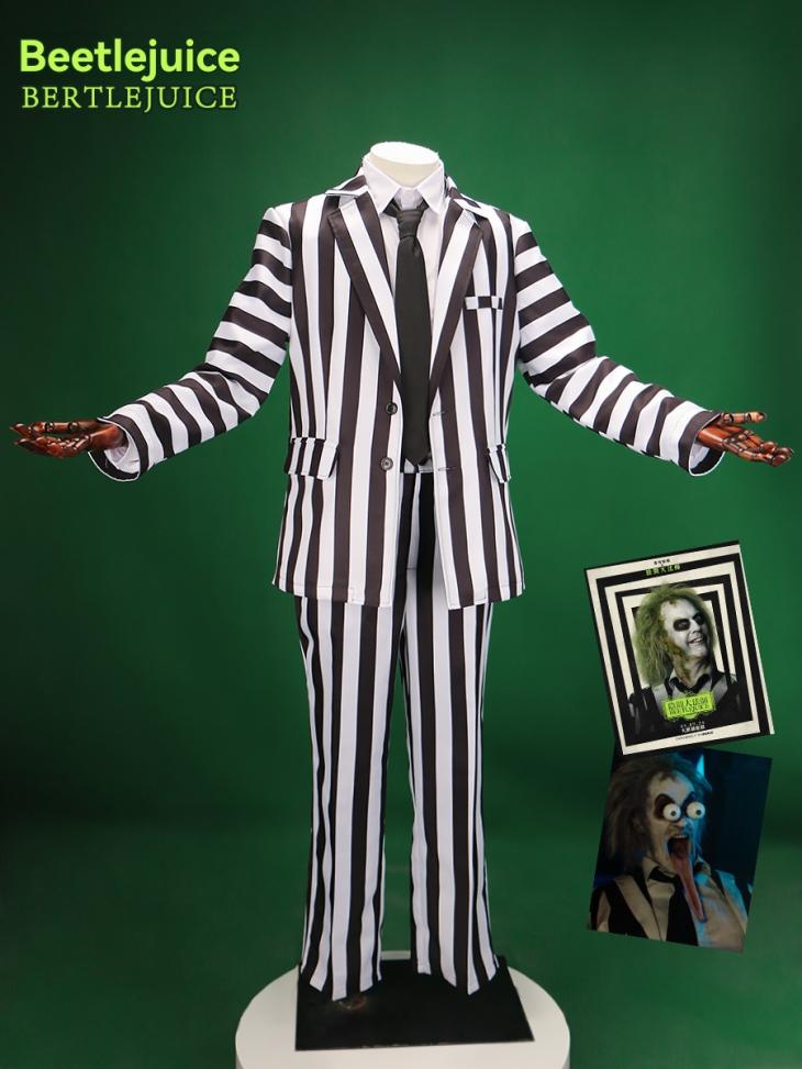 Womens Beetlejuice X Colleen Atwood Striped Blazer  |  Suits & Blazers Clothing Black/White