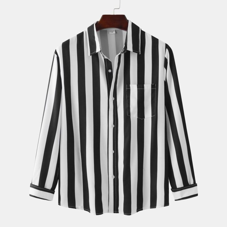 Womens Beetlejuice X Colleen Atwood Striped Shirt  |  Shirts Clothing Black/White