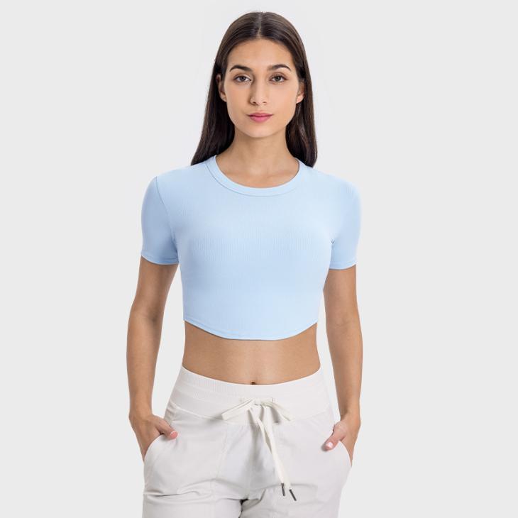 Womens Blurred Logo Baby Tee  |  Tops & T-Shirts Clothing Tops & T-Shirts