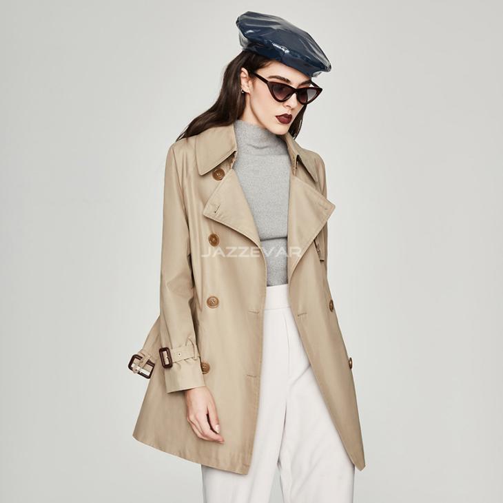 Womens Classic Double Breasted Trench  |  Coats & Jackets Clothing Camel