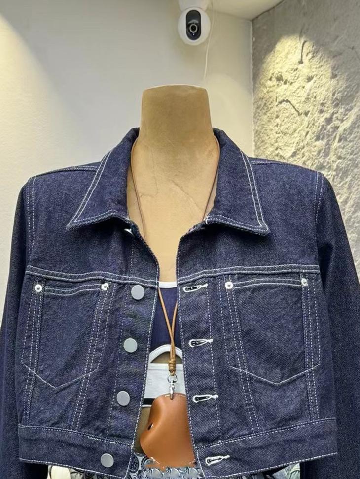 Womens Cuffed Paneled Denim Jacket  |  Coats & Jackets Clothing Coats & Jackets