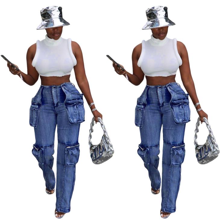 Womens Denim Cargo Pants  |  Pants Clothing Pants