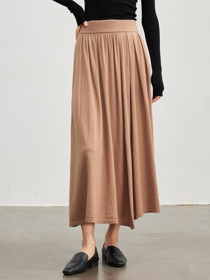 Womens Elastic Waist Maxi Skirt  |  Skirts Clothing Skirts