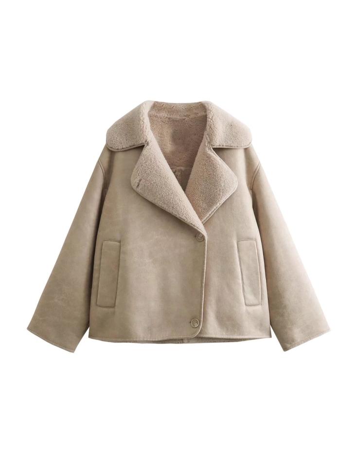 Womens Faux Shearling Biker Jacket  |  Coats & Jackets Clothing Coats & Jackets