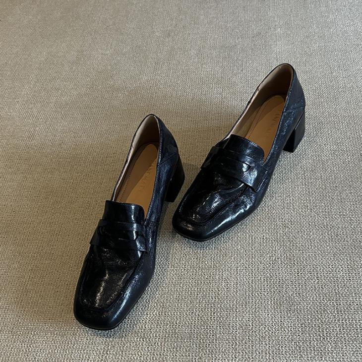 Womens Heeled Loafers  |  Heels Heels Black