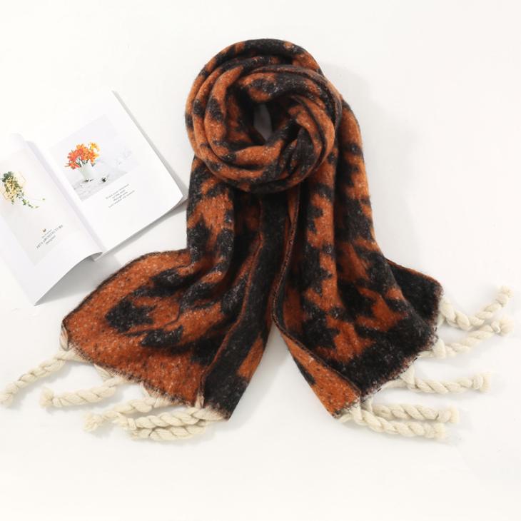 Womens Leopard Brushed Skinny Scarf  |  Hats, Gloves & Scarves Accessories Brown