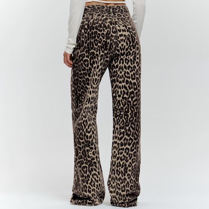 Womens Leopard Print Jeans  |  Jeans & Denim Clothing Brown