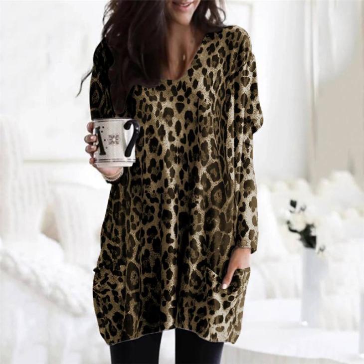 Womens Leopard V-Neck Sweater  |  Sweaters & Cardigans Clothing Multi