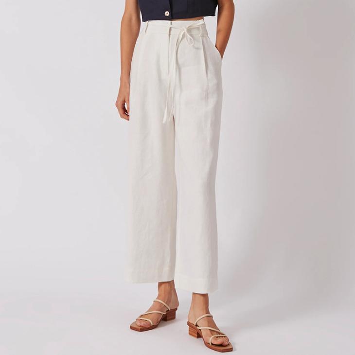 Womens Linen Wide Leg Pant  |  Pants Clothing Pants