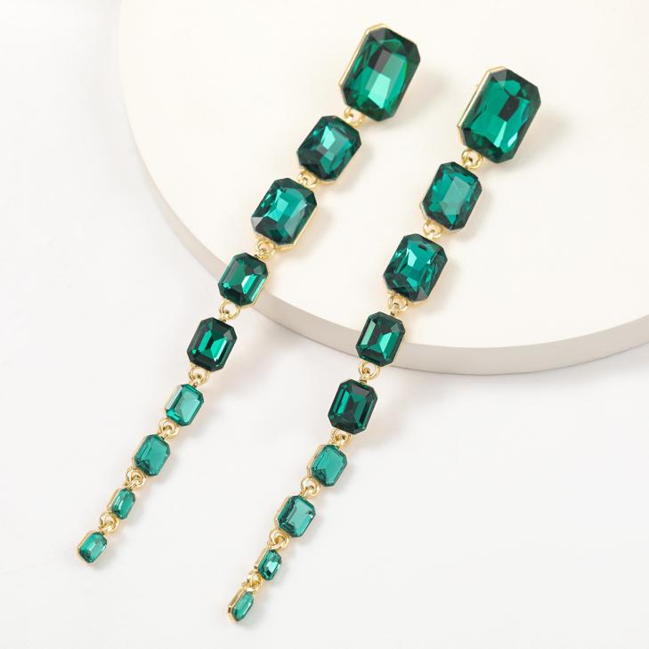 Womens Long Multi Stone Drop Earring  |  Jewellery Accessories Jewellery