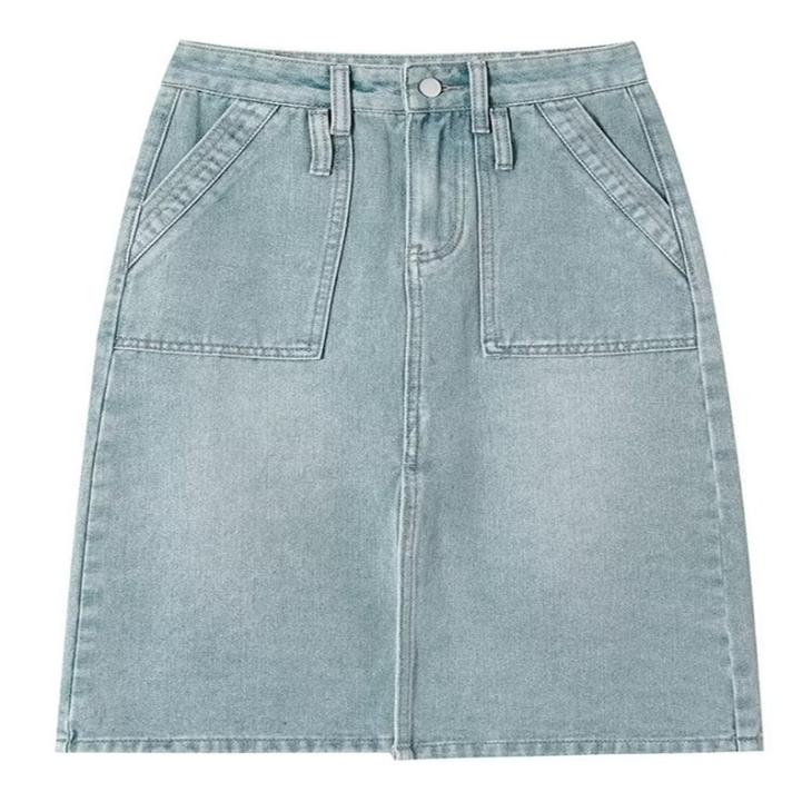 Womens Mackenzie Column Denim Skirt  |  Skirts Clothing Skirts