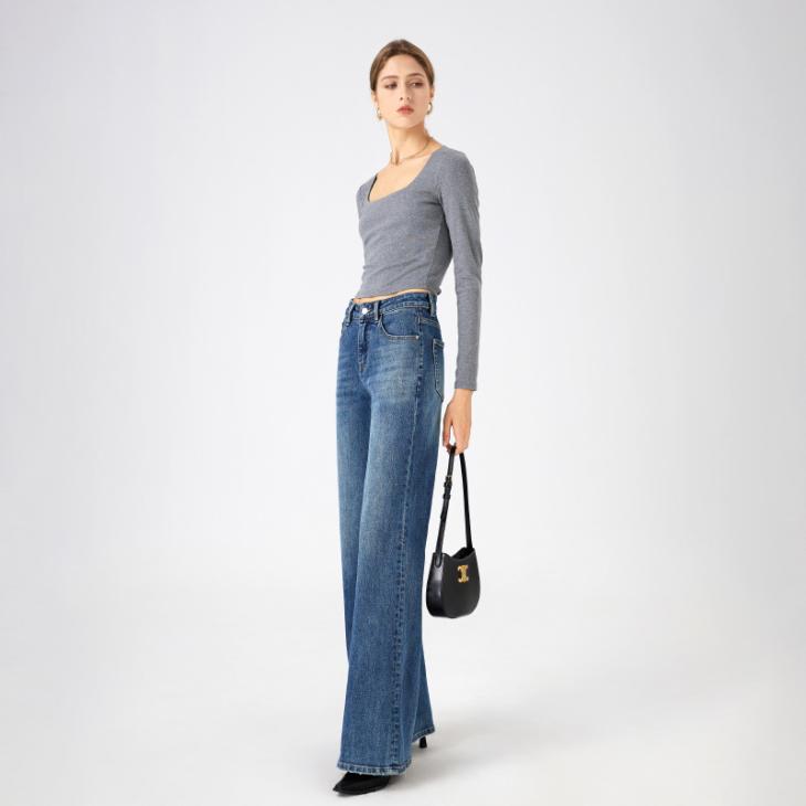 Womens Mia Mid Wide Long Jean  |  Jeans & Denim Clothing Jeans & Denim