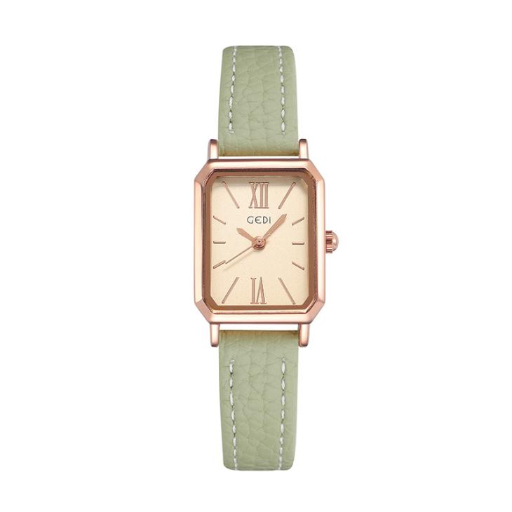 Womens Octagon Xs White Light Brown Leather Gold Watch  |  Watches Accessories Watches