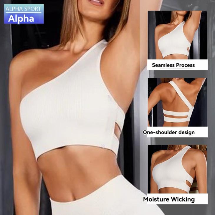 Womens One Shoulder Crop Top  |  Gym Gear & Activewear Clothing Gym Gear & Activewear