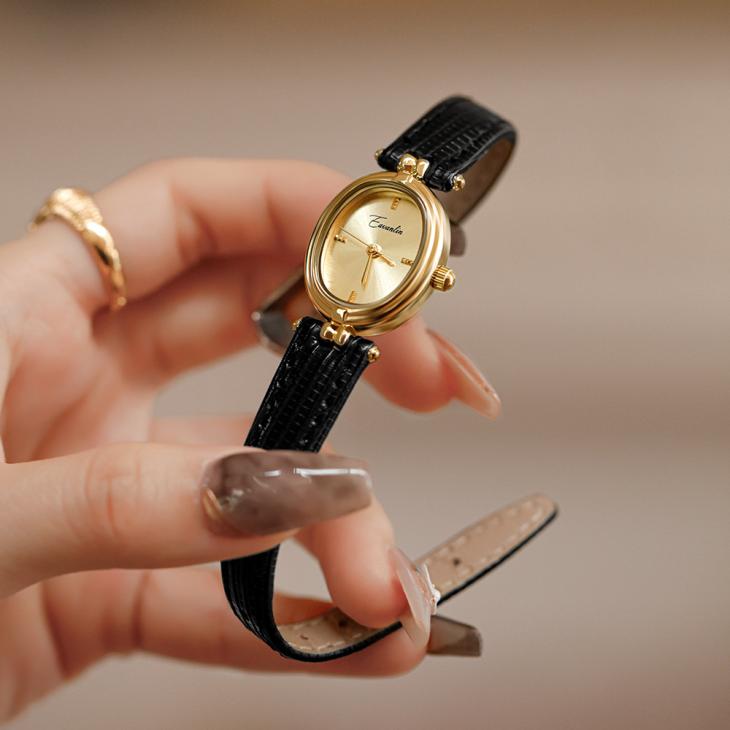 Womens Ooh Gold Marshmellow Leather Strap Watch  |  Watches Accessories Watches