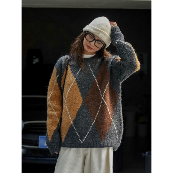 Womens Paula Echevarría Argyle Sweater  |  Sweaters & Cardigans Clothing Multi