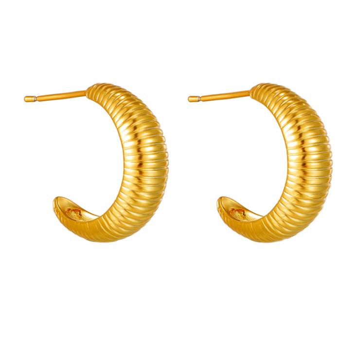 Womens Ribbed Bubble Hoop Earrings  |  Jewellery Accessories Jewellery