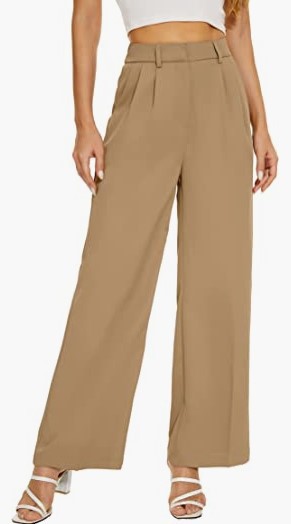 Womens Rita Ora Slouchy Pleated Wide Leg Pants  |  Pants Clothing Brown