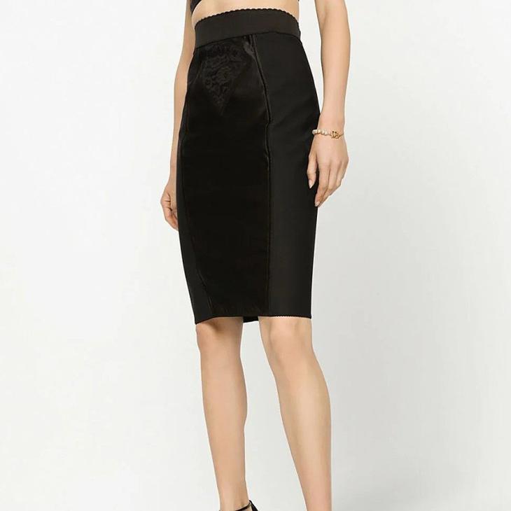 Womens Sateen Pencil Skirt  |  Skirts Clothing Skirts