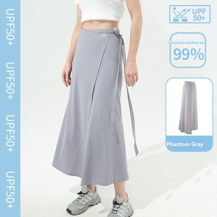 Womens Satin Mock Wrap Skirt  |  Skirts Clothing Skirts