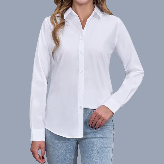 Womens Slim Cropped Shirt  |  Tops & T-Shirts Clothing Tops & T-Shirts