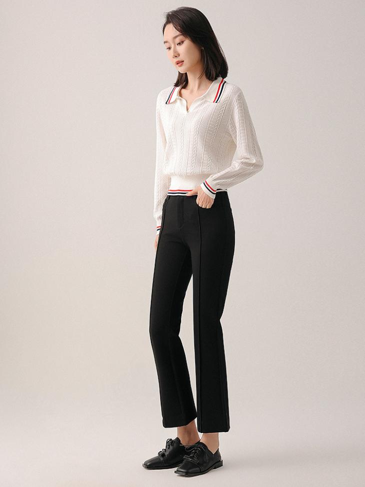 Womens Slim Elevated Knitted Pant  |  Pants Clothing Pants